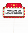 Табличка для фотосесії "Welcome on Movie night!" (027211) 027211 фото