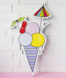 Декорация из пластика "Мороженое" (05063)