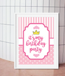 Постер для праздника принцессы "It's my birthday party" (03352)