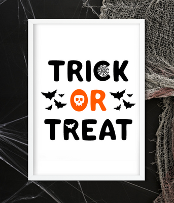 Постер на Хэллоуин "TRICK OR TREAT" 2 размера (T1) T1 фото