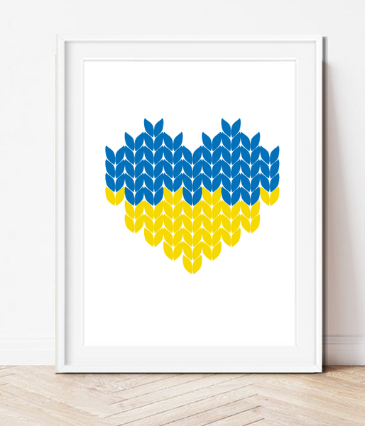 Декор для интерьера постер "Сердце України" 2 размера (021345) 021345 фото