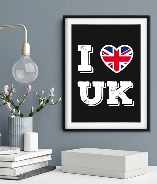Постер для британської вечірки "I LOVE UK" 2 розміри (L-206) L-206 (A3) фото