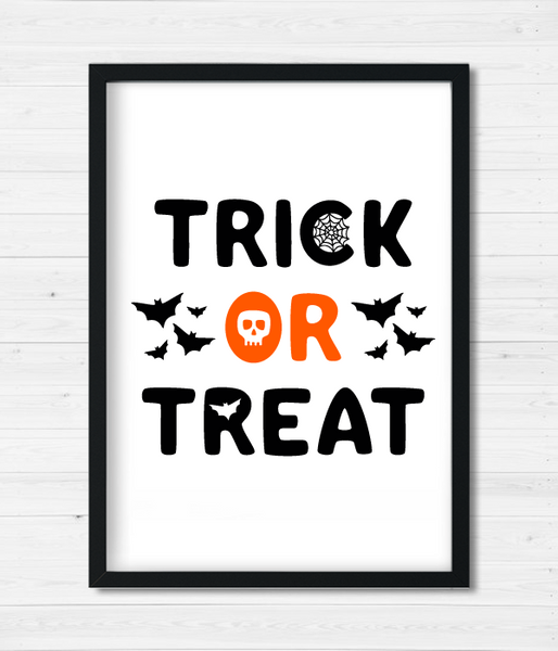 Постер на Хэллоуин "TRICK OR TREAT" 2 размера (T1) T1 фото