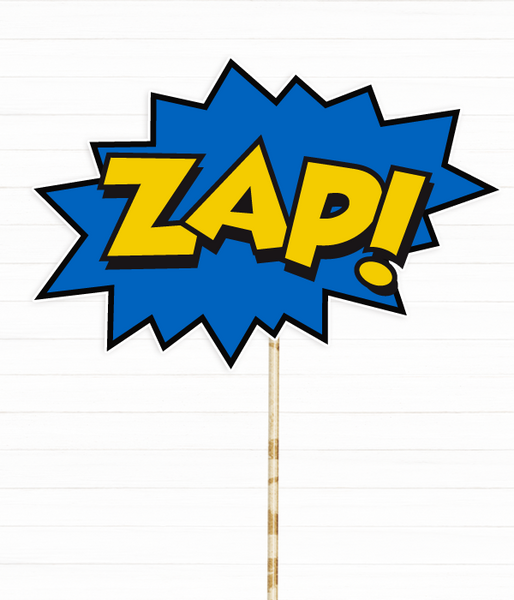 Табличка для фотосессии "ZAP!" (02365) 02365 фото