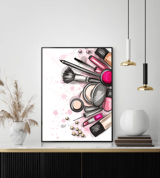 Декор для салону краси - набір постерів "But first, Makeup" 3 шт (S65011) S65011 фото