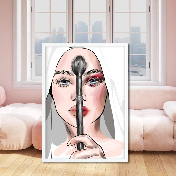 Декор для салону краси - набір постерів "But first, Makeup" 3 шт (S65011) S65011 фото