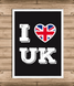 Постер для британской вечеринки "I LOVE UK" 2 размера (L-206) L-206 (A3) фото 2