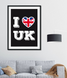 Постер для британской вечеринки "I LOVE UK" 2 размера (L-206) L-206 (A3) фото 1