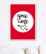 Постер "You+me" 2 размера без рамки (02881)