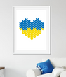 Декор для интерьера постер "Сердце України" 2 размера (021345)