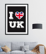 Постер для британської вечірки "I LOVE UK" 2 розміри (L-206)