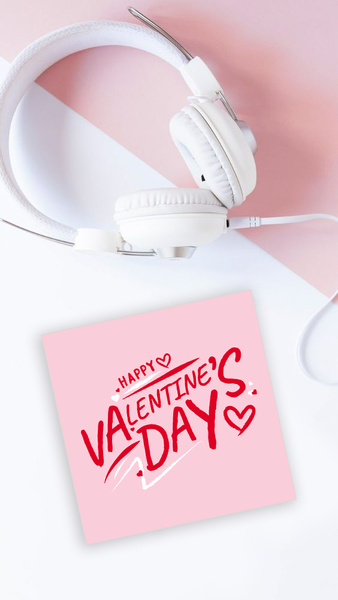 Набір міні-листівок на День Закоханих "Valentine's Day" 4 шт 10х10 см (04297) 04297 фото