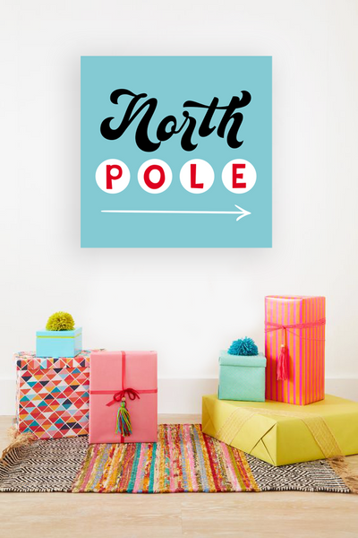 Новорічний декор - табличка для прикрашення інтер'єру будинку North Pole (04175) 04175 фото