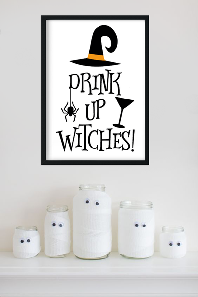 Постер на Хэллоуин "DRINK UP WITCHES" 2 размера (T301) T301 фото