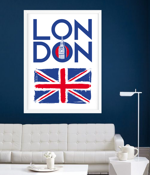 Плакат-постер для британской вечеринки "LONDON" 2 размера без рамки (04096) 04096 фото
