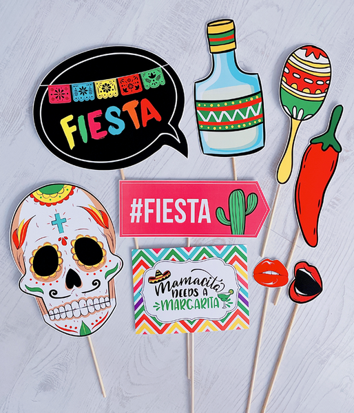 Набір фотобутафорії для мексиканської вечірки "FIESTA" 9 шт (M409) M409 фото