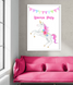 Постер для праздника c единорогом "Unicorn Party" 2 размера (041114) 041114 (А3) фото 2