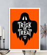 Постер на Хелловін "Trick or Treat" з привидом 2 розміри (03299)