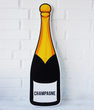 Велика декорація із пластику "Пляшка шампанського" (P120)