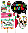 Набір фотобутафорії для мексиканської вечірки "FIESTA" 9 шт (M409)