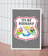 Постер для праздника Алиса в стране чудес "It's My Birthday" 2 размера (01654)