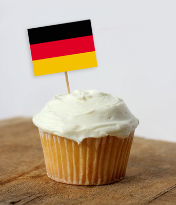 Топперы для капкейков "Флаг Германии" 10 шт (OK202322) OK202322 фото