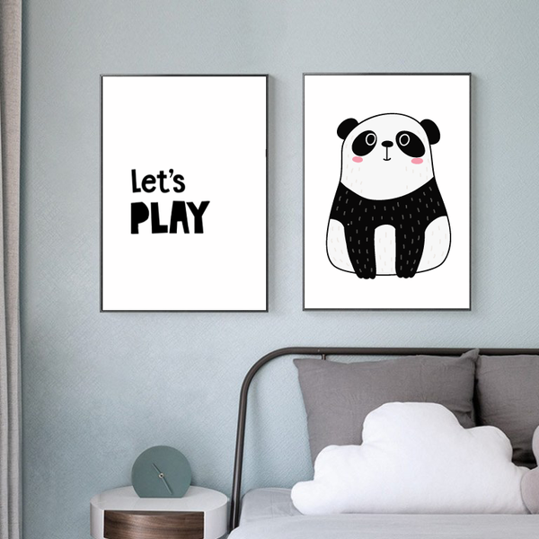 Набор из двух постеров для детской комнаты "Panda" 2 размера (01778) 01778 (А3) фото