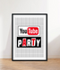 Постер "Youtube PARTY" 2 размера без рамки (Y54) Y54 фото 1