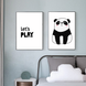 Набір із двох постерів для дитячої кімнати "Panda" 2 розміри (01778) 01778 (А3) фото 2