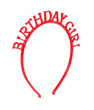 Обруч "Birthday Girl" красный пластик (M9003101)