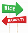 Аксесуари для новорічної фотосесії Naughty та Nice 2 шт (02162)