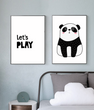 Набір із двох постерів для дитячої кімнати "Panda" 2 розміри (01778) 01778 (А3) фото