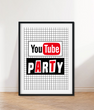 Постер "Youtube PARTY" 2 размера без рамки (Y54)