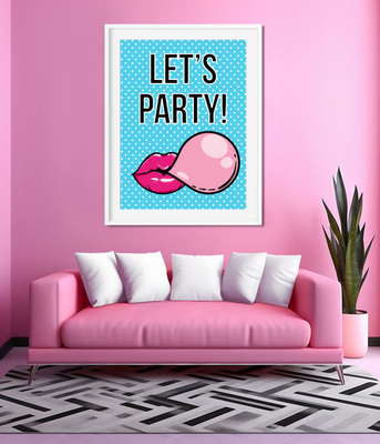 Постер "Let's Party!" 2 размера (02866) 02866 (А4) фото