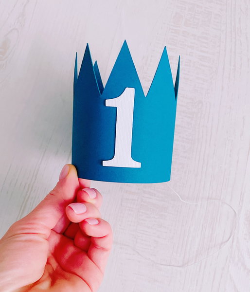 Бумажная корона на 1 годик для ребенка (любые цвета под заказ!) H051 фото