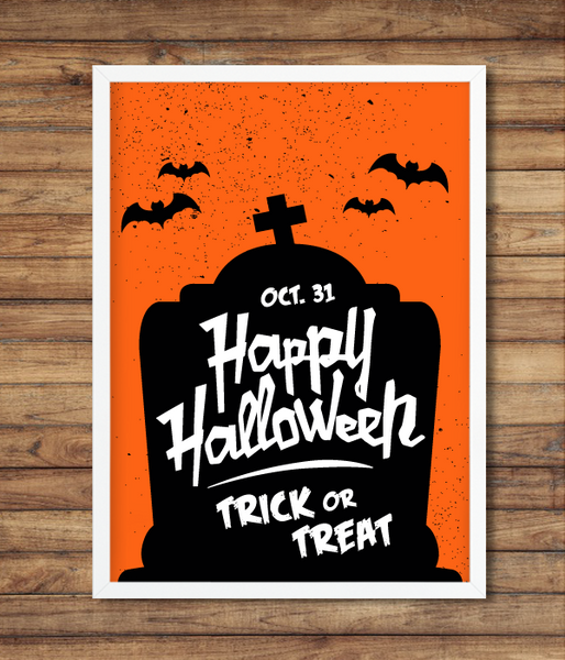 Декор-постер на Хэллоуин с надгробьем Happy Halloween 2 размера (H032960) H032960 фото