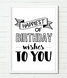 Постер на день рождения "Happiest of Birthday wishes to you" 2 размера (02105) 02105 фото 1