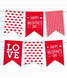 Паперова гірлянда на день закоханих  "Happy Valentine's day" (12 прапорців) V700 фото 1
