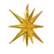 Новогодний воздушный фольгированный шар 3D звезда золотая 55 см (N329800) N329800 фото 1