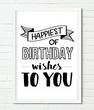 Постер на день рождения "Happiest of Birthday wishes to you" 2 размера (02105) 02105 фото