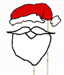 Аксессуары для новогодней фотосессии Шапка и борода Деда Мороза (01355)