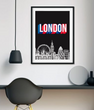 Постер для британской вечеринки "LONDON" 2 размера (L-212)
