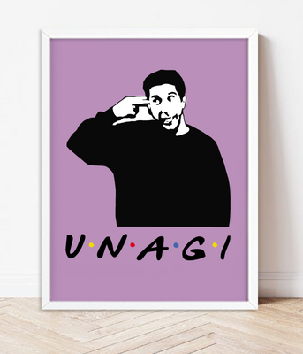 Постер для вечірки у стилі серіалу Друзі "UNAGI" 2 розміри (F0243) F0243 фото