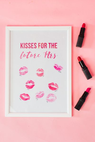 Плакат прощальних поцілунків на дівич-вечірку (2 розміри) без рамки H016 (A3) фото