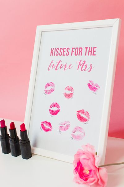 Плакат прощальних поцілунків на дівич-вечірку (2 розміри) без рамки H016 (A3) фото
