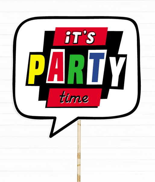 Табличка для фотосессии "IT'S PARTY TIME!" (028098) 028098 (1) фото
