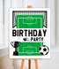 Постер-табличка из пластика для футбольной вечеринки "Birthday Party" 40x50 см (F70081) F70081 фото 1