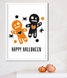 Детский постер на Хэллоуин с монстриками "Happy Halloween" 2 размера (H4096) H4096 фото 1