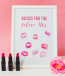 Плакат прощальних поцілунків на дівич-вечірку (2 розміри) без рамки