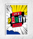 Постер для свята супергероїв "It's party time" (S41) S41 фото 1